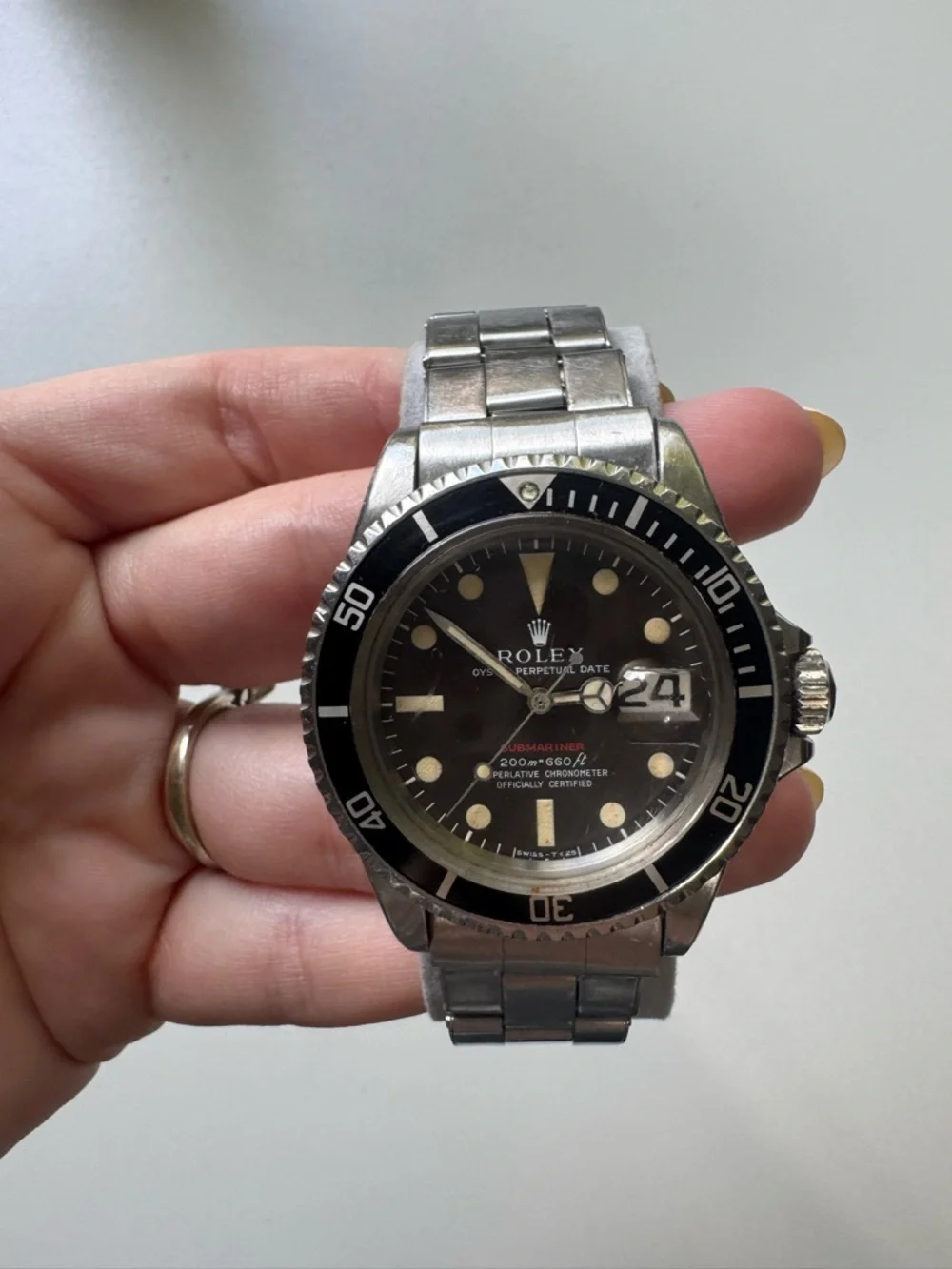 Rare Rolex Red Submariner Men’s Watch With The Meters First Dial